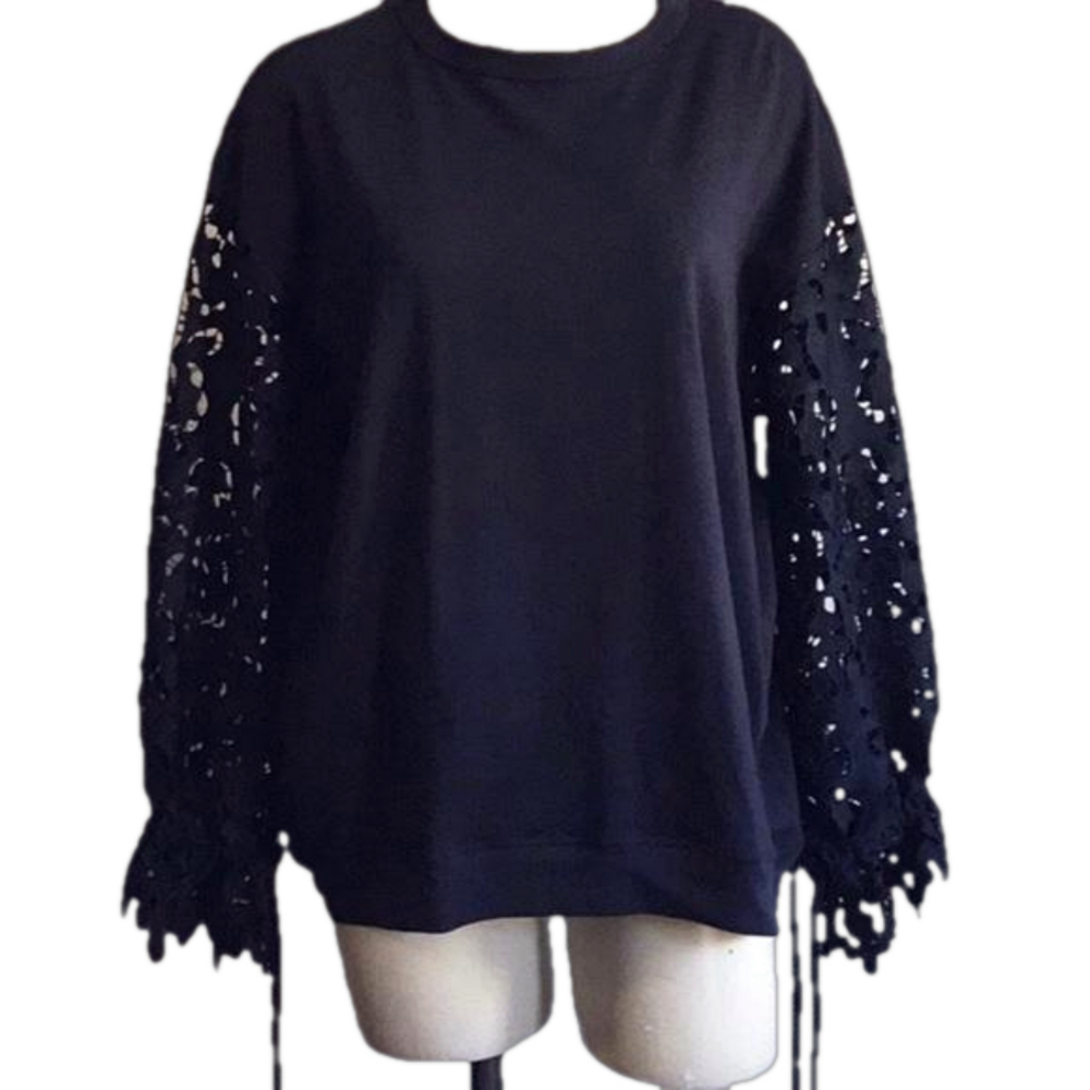 π
ΊSEE BY CHLOE lace sleeves top . NWT. XS